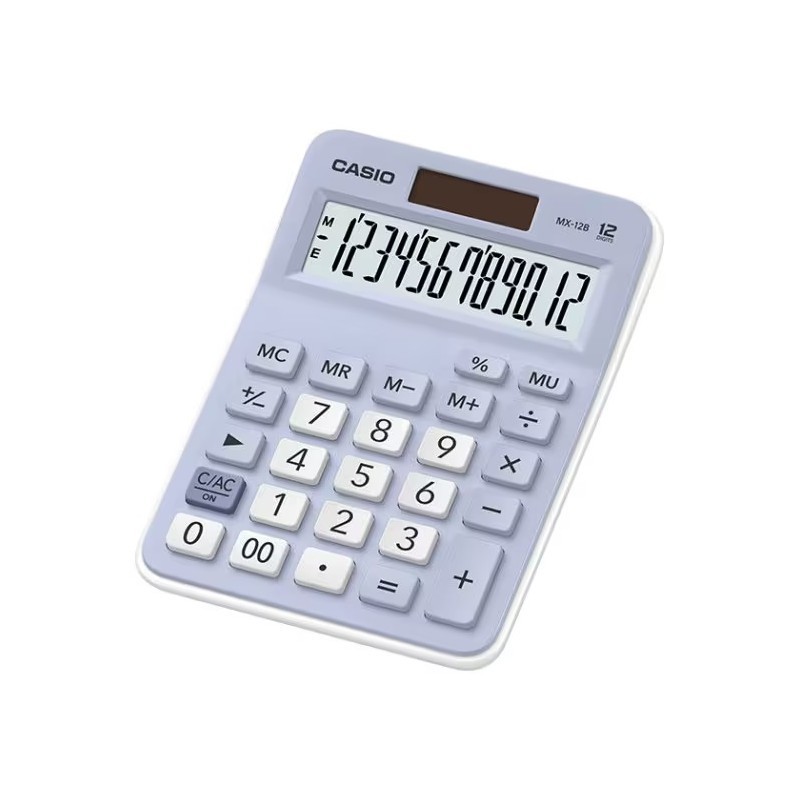 CALCULATRICE CASIO MX-12B Bleu / PILE ET SOLAIRE / 12 CHIFFRES