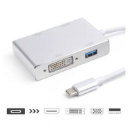 CONVERTISSEUR 4 EN 1 TYPE C VERS USB-VGA-DVI-HDMI