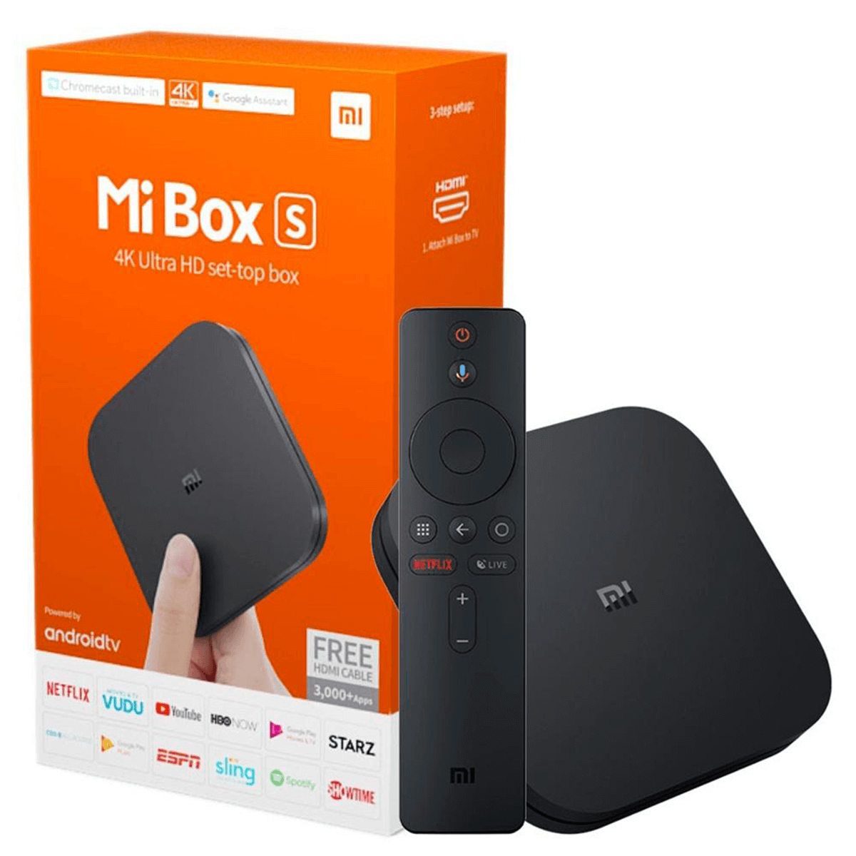 XIAOMI Mi Box S Avec Android TV, Miracast, 4K Et Assistant Google à  Distance (Version Internationale Officielle De La Mi Box 4)