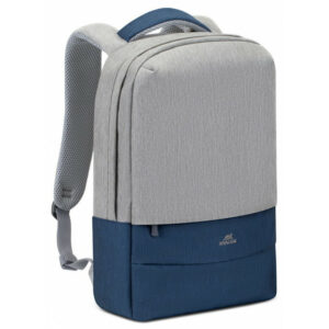 Sac à dos antivol pour pc portable 15.6" RivaCase 7562 / Gris et Bleu