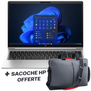 PC PORTABLE HP PROBOOK 450 / I5-1335U / 8 GO / 256 GO SSD / ARGENT AVEC SACOCHE HP 15.6" OFFERTE