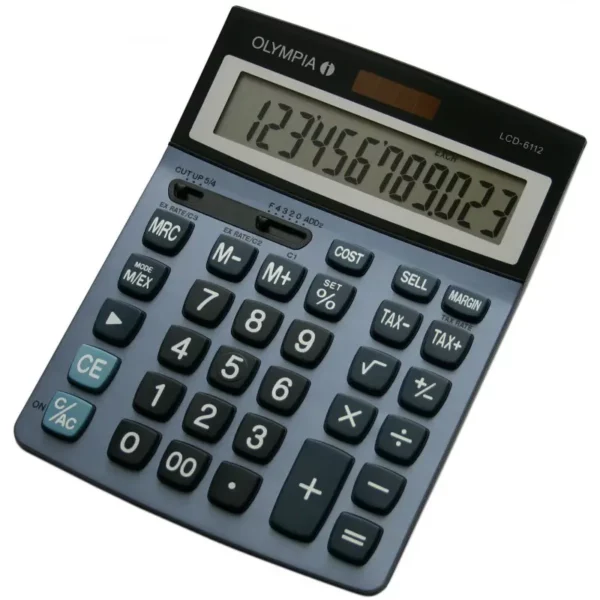 CALCULATRICE DE BUREAU 12 CHIFFRES OLYMPIA LCD 6112