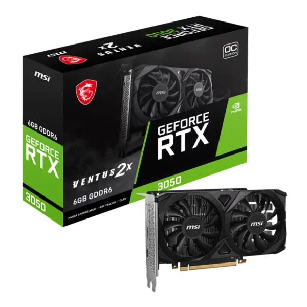 CARTE GRAPHIQUE MSI GEFORCE RTX 3050 VENTUS 2X OC / 6 GO GDDR6