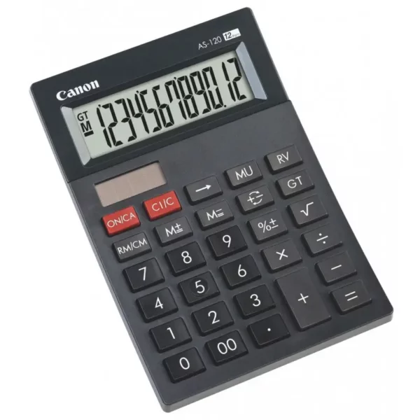 MINI-CALCULATRICE DE BUREAU 12 CHIFFRES CANON AS-120