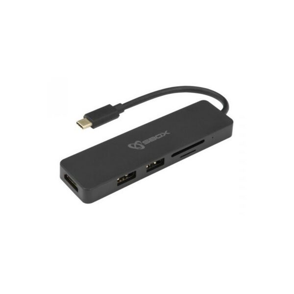 ADAPTATEUR SBOX TYPE C VERS HDMI, USB ET LECTEUR DE CARTES