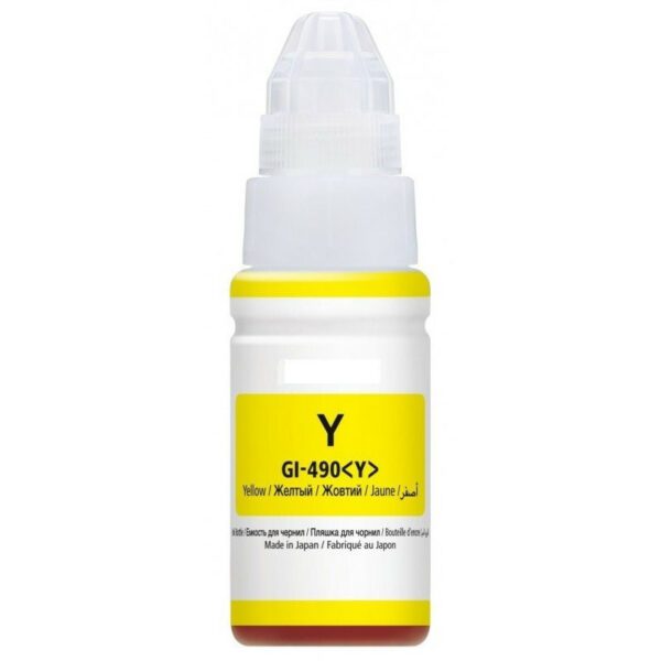 BOUTEILLE D'ENCRE ADAPTABLE CANON GI-490 / 70ML / YELLOW