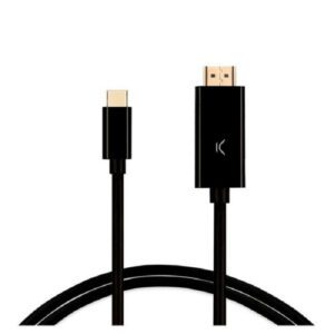 CÂBLE ADAPTATEUR KSIX USB-C VERS HDMI 2M / NOIR
