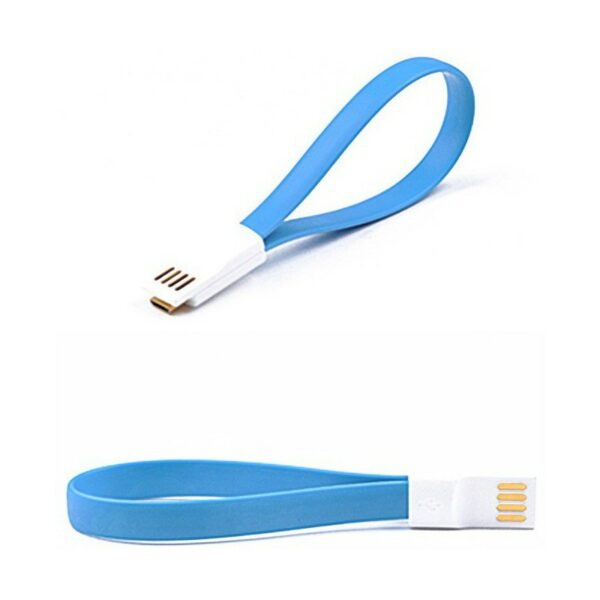 CÂBLE USB VERS MICRO USB AIMANT BLEU