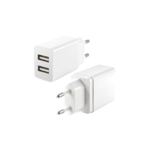 CHARGEUR MURAL KSIX 2 PORTS USB / 2.4A / BLANC