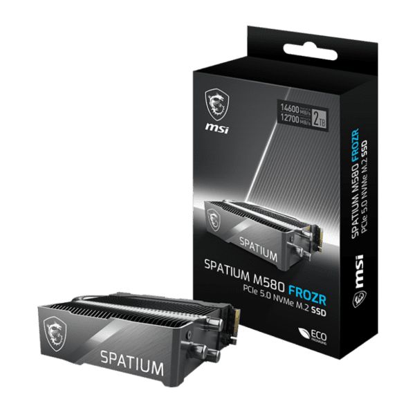 DISQUE DUR SSD INTERNE MSI SPATIUM M580 PCIE 5.0 NVME M.2 FROZR / 2 TO