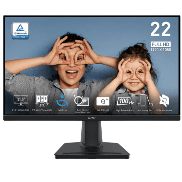 ÉCRAN MSI PRO MP225 21.5" FULL HD IPS / 100 HZ / NOIR