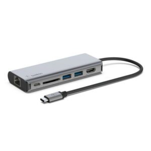 HUB USB-C BELKIN MULTIPORT 6-EN-1 / 1X HDMI / 2X USB-A / 1X RJ45 / 1X SD