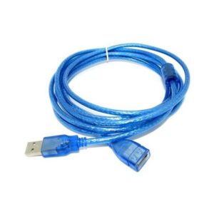 Rallonge USB Mâle/Femelle Transparent - Blindé - Longueur 10M - Couleur Bleu
