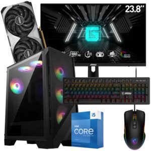 Setup Gamer SPECIAL Pc de Bureau Gaming / i5-13600KF / RTX 4070 12G / 16 Go Avec Écran MSI 24" Full HD IPS 180 Hz