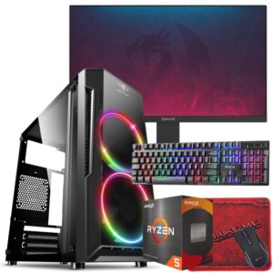 Setup Gamer Special Pc de Bureau Gaming / Ryzen 5 5600GT / Vega 7 / 16 Go Avec Écran REDRAGON 21.5" Full HD VA 100 Hz