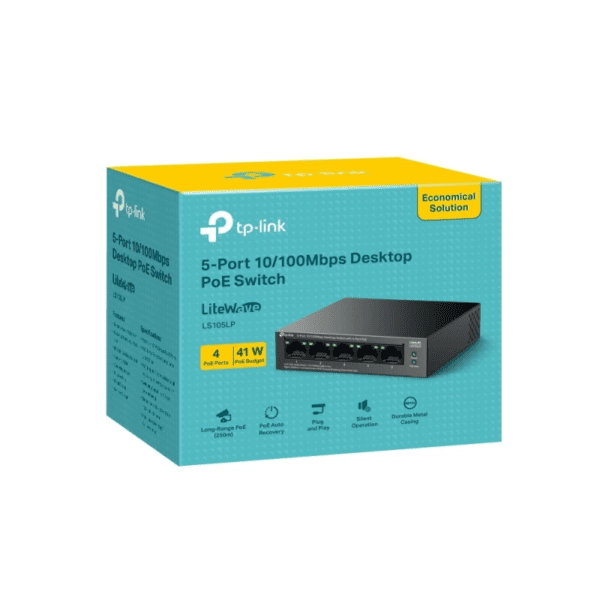 SWITCH TP-LINK TL-LS105P 5 PORTS 10/100 MBPS